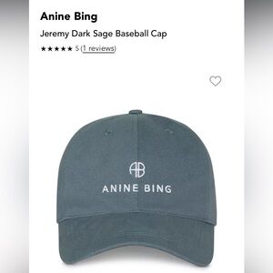 ANINE BING Sage Jeremey baseball hat